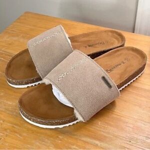 Bearpaw Bettina Shearling Suede Slides